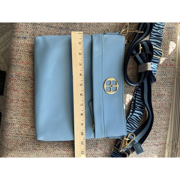 Iman Small Blue Purse with two straps New without tags crossbody - Picture 10 of 10